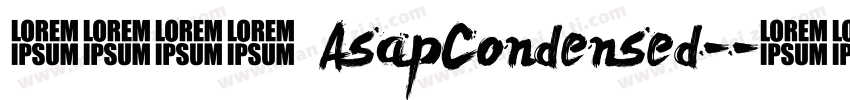 英文字体 AsapCondensed-字体转换
